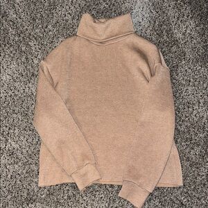 Women's Tan Turtleneck Sweater